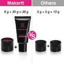 Makartt Nail Rhinestone Glue Gel Nail Art Kit Super Strong Adhesive Nail Gel for Nail Glitters Nail Gems,Nail Jewels Crystals Nail Beads, Glue for Nail Decoration Nail Diamonds 3d Nail Charms 8ML+30ML Makartt