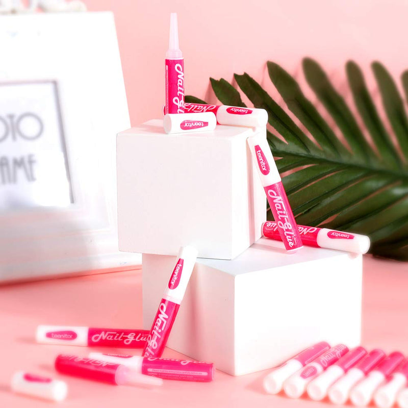 Teenitor Nail Glue, 15 x 2g Mini Professional Beauty Nail False Art Decorate Tips Acrylic Glue Teenitor