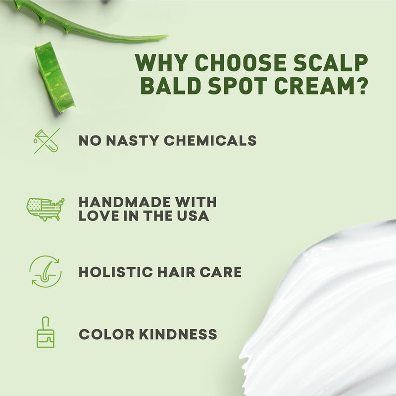 Bald Spot Hair Growth Cream | Scalp Treatment for Receding Hair | For Men and Women | Just Nutritive | 4 Oz Infinity Warehouse