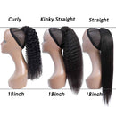 Seelaak 16 Inches Curly Hairpiece Wrap Around Ponytail Hair Piece with Clips Human Hair Ponytail Extensions 101g/set Magic Paste Binding Pony Tail Hairpiece for Black Women seelaak