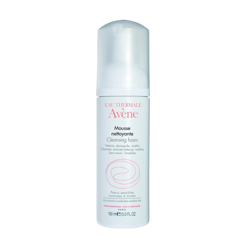 Eau Thermale Avene Cleansing Foam, Soap Free Foaming Face Wash For Oily, Sensitive Skin, 5 oz. Eau Thermale Avène