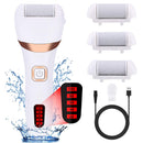 Electric Foot Callus Remover Kit, Elmchee Rechargeable callous removers 3 Grinding Heads Portable Waterproof foot file, Professional Pedicure Tools Feet Care for Dead, Hard Cracked Dry Skin Elmchee