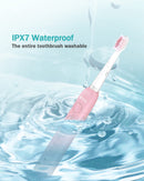 Initio Electric Toothbrush with Smart Timer, 5 Modes, 3 Dupont Bristles, 40,000 VPM Motor, Whitening Power Rechargeable Toothbrush for Adults and Kids (Pink) Initio