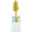 PANA Nail Carbide Volcano Bit - Two Way Rotate use for Both Left and Right Handed - Fast remove Acrylic or Hard Gel - 3/32" Shank - Manicure, Nail Art, Drill Machine (Extra Fine, Gold) PANA