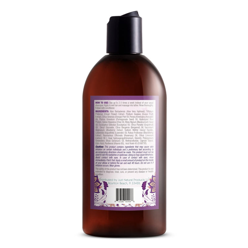 Just Nutritive Purple Toning Shampoo for Blonde, Gray, White, Silver, and Bleached Hair - Eliminate Brassiness, Boost Shine, Repairs, Hydrates, Sulfate-Free, Paraben-Free, Anti-Yellowing, 8 oz. Infinity Warehouse