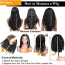 QTHAIR 14A Lace Closure Wigs (20 Inch) Brazilian Deep Wave Human Hair Wigs 4x4 Wigs for Black Women Pre Plucked with Baby Hair QTHAIR