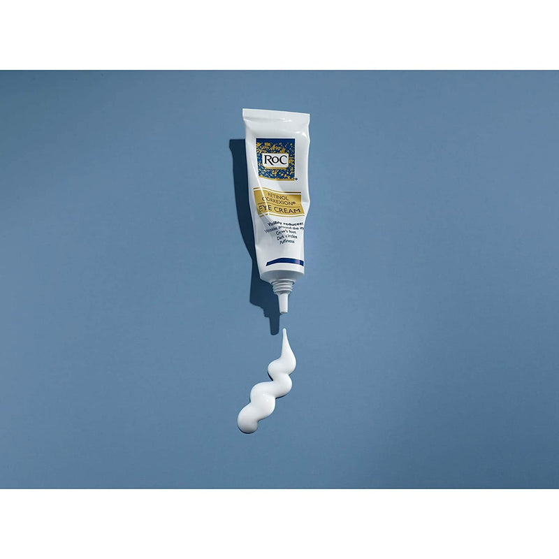 RoC Retinol Correxion Under Eye Cream for Dark Circles & Puffiness, Daily Wrinkle Cream, Anti Aging Line Smoothing Skin Care Treatment, 0.5 oz (Packaging May Vary) RoC