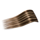 8 Inch Clip in Hair Extensions 100% Human Hair 45g Thin 8 Pcs Clip on Remy Human Hairpieces Highlight Standard Weft Soft Straight Hair for Women Beauty Day Bayalage