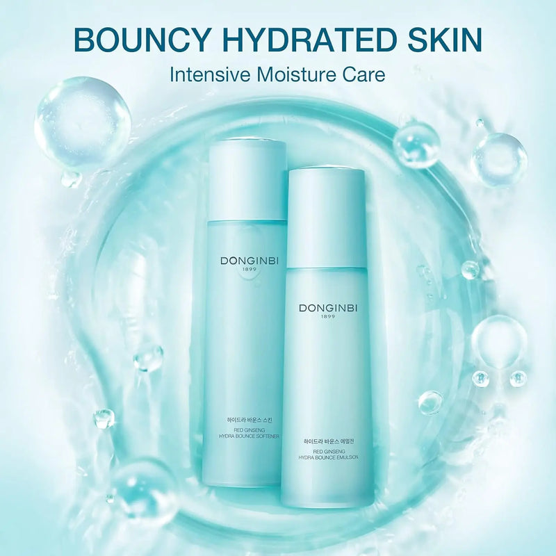 Donginbi Hydra Bounce Skin Care Set - Face Toner, Lotion, and Moisturizer with Red Ginseng and Hyaluronic Acid for Soft, Supple and Hydrated Skin, Korean Face Moisturizer Infinity Warehouse
