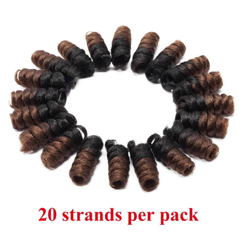 Benehair Saniya Curly Crochet Hair Ombre Synthetic Jumpy Wand Toni Curl Crochet Hair for Black Women 10 inch Two Tones Spiral Curls Jamaican Bouncy Twist Braiding Hair 3 packs Black to Light Auburn Benehair