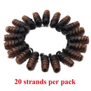 Benehair Saniya Curly Crochet Hair Ombre Synthetic Jumpy Wand Toni Curl Crochet Hair for Black Women 10 inch Two Tones Spiral Curls Jamaican Bouncy Twist Braiding Hair 3 packs Black to Light Auburn Benehair