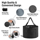 Beinilai 20L Collapsible Bucket Foot Bath Basin, Portable Foot Soak Tub with Handle, Foot Tub for Soaking Feet, Multi Functions for Travel Foot Spa, Camping washing, Storage Bucket, Black Beinilai