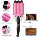 Coidak 3 Barrel Curling Iron, Waver Curling Iron Adjustable 25mm Hair Waver Curling Iron for Long or Short Hair Heat Up Quickly Last Long Waver Iron Wand for Women Coidak