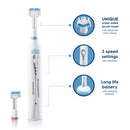 Triple Bristle Original Sonic Toothbrush | Rechargeable 31,000 VPM Tooth Brush | Patented 3 Head Design | Angled Bristles Clean Each Tooth | Dentist Approved | Triple Bristle Original + Oral Care Kit Triple Bristle Store
