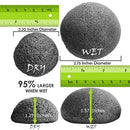 Konjac Sponge (3 Pack) Activated Bamboo Charcoal. Facial Cleansing & Exfoliating Beauty Sponges The Beauty Shelf