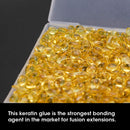 100g 1000 PCS Keratin Glue for Hair Extensions - Fusion Hair Tools Hair Extension Fusion Tips Rebond Granules Beads LEEONS