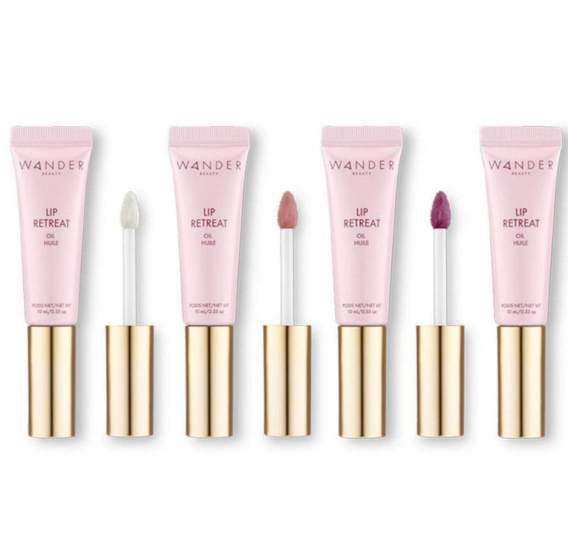 Wander Beauty Lip Retreat - Tinted Lip Oil (Skinny Dip) - Non Toxic Make Up- Cruelty Free, Natural Hydrating Lip Oil - Clean Beauty Wander Beauty
