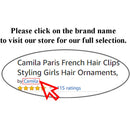 Camila Paris CP1040 5.5 inch French Banana Clip Hair Comb Classic Girls Updo Flexible Ponytail Holder Interlocking Banana Combs, Fashion Durable Styling Hair Accessories for Women, Made in France Camila