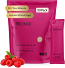 ProMix Nutrition Electrolytes Powder Hydration Packets - Himalayan Pink Salt, Magnesium, Potassium, Vitamin C - Raspberry, Lightly Sweetened - 30 Servings (Pack of 30) Infinity Warehouse