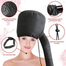 Bonnet Hood Hairdryer Attachment - Upgraded Hair Dryer Bonnet with Chin Strap and Longer Extended Hose More Easy to Enjoy Styling, Curling and Hair Deep Conditioning, Free Carrying Case Hooded Dryer. Sweetums Signatures