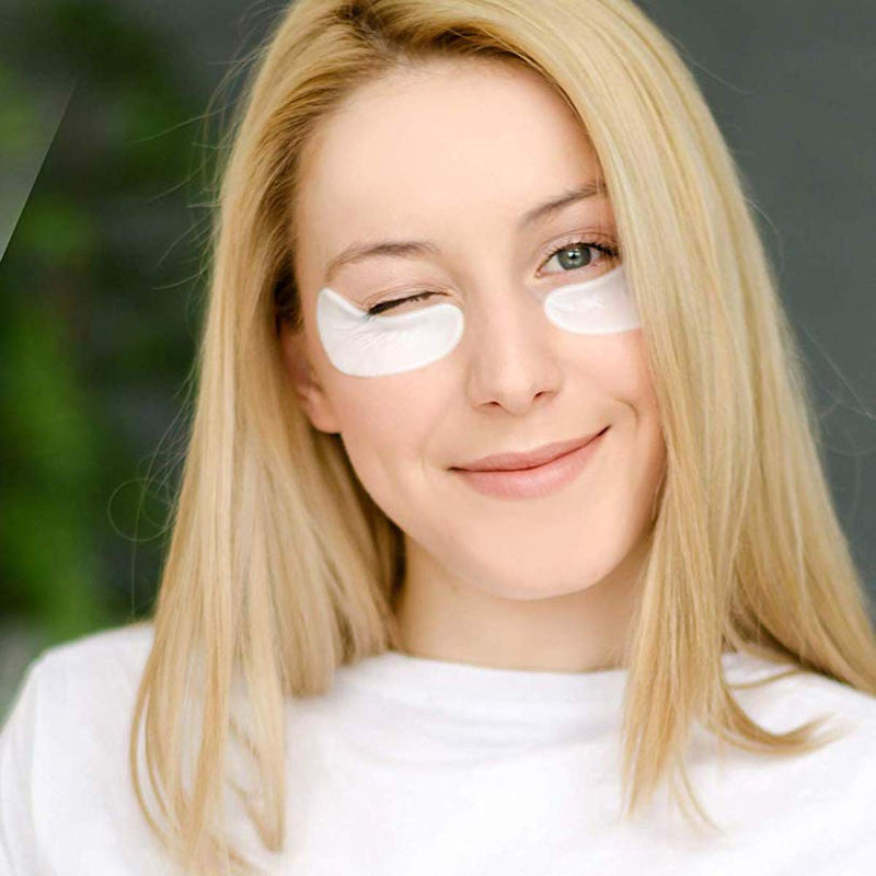 Jakuva 30 Pairs Crystal Collagen Eye Masks Under Eye Patches For Anti-Aging, Remove Dark Circle & Bags, Moisturising & Hydrating (Milk White) Jakuva
