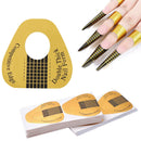KINGMAS 100 Pcs Nail Art Form Guide Sticker, Horseshoe-Shaped Nail Stickers Art Acrylic Nail Gel Nail Extention Tips KINGMAS