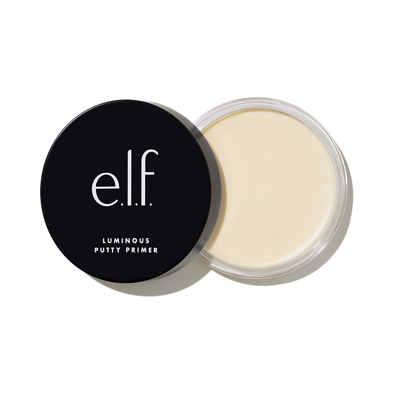 e.l.f, Luminous Putty Primer, Skin Perfecting, Lightweight, Silky, Long Lasting, Hydrates, Creates a Smooth Base, Illuminates, Plumps, Infused with hyaluronic acid and vegan collagen, 0.74 Oz e.l.f.