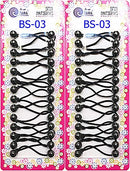 Tara Girls Twinbead Multi Cute Design Ponytail Elastics Pack of 2 Selection (BT05) Tara