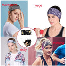YBSHIN Boho Hair Bands African Buttons Headbands Floral Hair Wraps Turban Hair Scarfs Yoga Hair Wears Elastic Hair Bands with Printed Mouth Cover Headpieces for Women and Girls (Black Flowers) YBSHIN