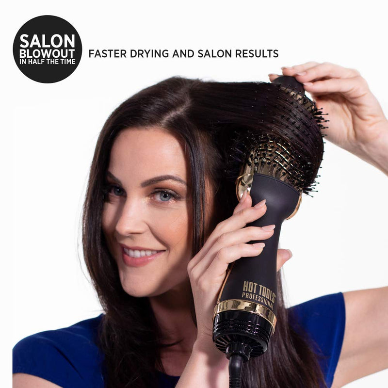 HOT TOOLS Pro Artist 24K Gold One Step Volumizer Hair Dryer and Hot Air Brush HOT TOOLS