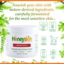 Hydrating Manuka Honey Face and Body Moisturizer Cream - Natural Facial Skin Care With Deep Hydrating Ingredients - for Dry Craked Skin - With Aloe and Hydration Oils - Natural Watermelon Scent (4oz) Honeyskin Store