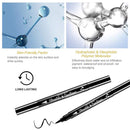 4 Styles/Set Pen Eyeliner Stamp Wing Liner, Waterproof, Double Sided & Long Lasting Eye Pencil , (Heart/Moon/Star /Flowers )Shape Stamp Pen, Super Slim Gel Felt Tip High Black Pigment (4PCS) Topcent