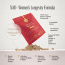 Happy Aging NAD+ Advanced Longevity Formula for Women – Cellular Regeneration & Mitochondrial Support with NMN, NR, Resveratrol, CoQ10 & Urolithin A – Energy & Healthy Aging Supplement – 90 Capsules Infinity Warehouse
