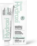 Davids Hydroxi Fluoride Free Nano Hydroxyapatite Toothpaste for Remineralizing Enamel & Sensitive Relief, Whitening, Antiplaque, SLS Free, Natural Peppermint, 5.25oz, Made in USA (3 Pack) Infinity Warehouse