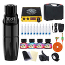 Dragonhawk Rotary Tattoo Pen Machine Kit, Mast Tour Tattoo Permanent Makeup Gun 50Pcs Cartridges Needles Power Supply Color Inks with Carry Case Dragonhawk