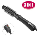 Hair Dryer Brush & Volumizer Hot Air Brush, 3-in-1 Blow Dryer Brush Styler for Straightening, Curling, Salon Negative Ion Ceramic Lightweight Dryers Straightener Curl Hair Brush for Wet and Dry Hair JINRI