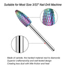 Makartt Nail Drill Bits Set, 10Pcs Tungsten Carbide Nail Drill Bits Remove Acrylic Poly Nail Gel Nail Polish B-36, 3/32 inch for Acrylic Gel Nails Cuticle Manicure Pedicure Makartt