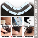 Hairro Men's Hairline Toupee 100% Brazilian Human Hair Frontal Wiglet Hairpieces 6 Inch V-Shape Forhead Hair Topper with Seamless PU Weft Skin Base Man Hair Replacement Unit System