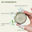 Purifying Green Tea Mask, Natural Facial Clay Mask Deep Pore Cleansing with Green Tea Extract and Portulaca Extract, for Clogged Pores, Detoxifies & Balance Oil, 3.52 fl.oz Infinity Warehouse
