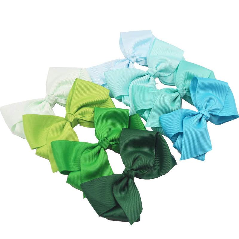 40 Colors Toddler Girls Hair Bows Clips 4.5Inch Grosgrain Ribbon Pinwheel Hair Bows Alligator Clips Hair Accessories for Baby Girls Kids Children Teens CellElection
