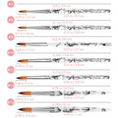 Accmor 3D Nail Art Brush for Acrylic Powder, Acrylic Nail Art Design Brush Nail Art Tool (Size