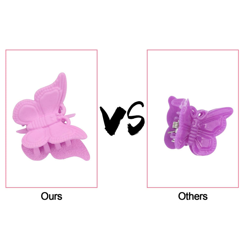 EAONE 50 Pieces Butterfly Hair Clips Pastel Hair Clips Mini Cute Clips Hair Accessories for Hair 90s Girls Women with Box Package, Matte Colors EAONE