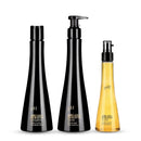 pH PURE HAIR Argan & Keratin Shampoo Hair Mask & Elixir Color Protecting - Hydrating Nourishing Formula for Deep Cleansing Heat Protection Soft & Silky Hair - Sulfate Free (8.45+8.45+3.38 Fl Oz) Infinity Warehouse