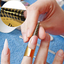 KINGMAS 100 Pcs Nail Art Form Guide Sticker, Horseshoe-Shaped Nail Stickers Art Acrylic Nail Gel Nail Extention Tips KINGMAS