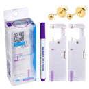 Firstomato 2PCS Disposable Ear Piercing Kit Ear Piercing Gun Self Use Ear Piercings Kit Cartilage Piercing Gun with Hypoallergenic Stud Earrings(3mm Ball,24kt Gold) Firstomato