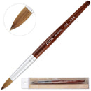 PANA 100% Pure Kolinsky Hair Bristles Acrylic Nail Brush Oval Crimped Shaped Mahogany Wood Handle Professional Salon Quality (Size 10, Mahogany) PANA