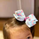 6 Pieces/Set 5 Inches Rainbow Printed Knot Ribbon Siwa Bows For Girls Handmade Boutique Hair Clips Children Hair Accessories (STYLE-1) TAYESHA