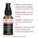 YEOUTH Retinol Serum 2.5% for Face Anti-Aging Retinol Serum with Hyaluronic Acid, Vitamin E, Aloe - Boost Collagen, Reduce Fine Lines, Wrinkles & Dark Spots - 1 fl oz Yeouth