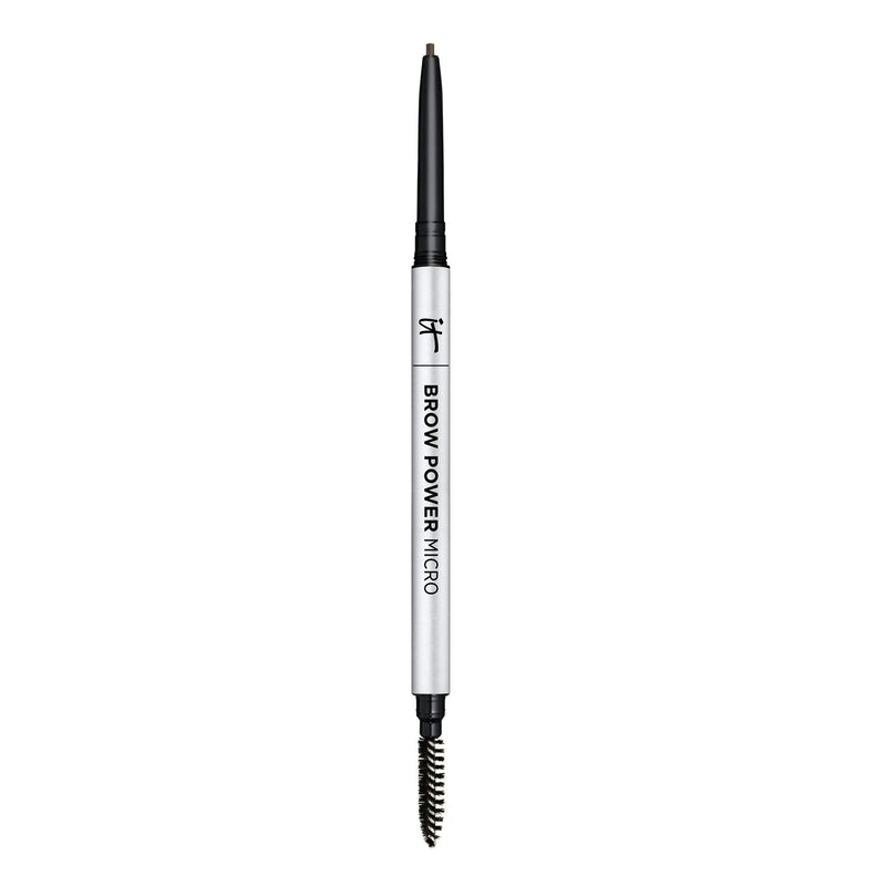 IT Cosmetics Brow Power Micro, Universal Taupe - Universal Eyebrow Pencil - Mimics the Look of Real Hair - Budge-Proof Formula - Built-in Spoolie - 0.017 oz It Cosmetics