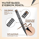 EYESEEK 6PCS Liquid Eyebrow Pencils, Light to Dark Brown Waterproof Eyebrow Makeup Kits with Precision Tips Applicator for Women and Girls EYESEEK